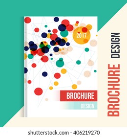 Vector brochure design template with geometric abstract shapes.Business brochure design, flyer brochure design, professional corporate brochure design cover