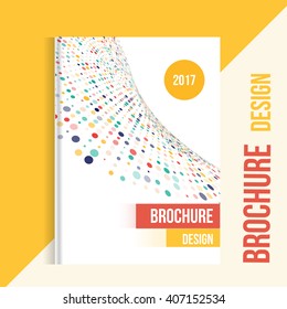 Vector brochure design template with geometric abstract shapes.Business brochure design, flyer brochure design, professional corporate brochure design cover