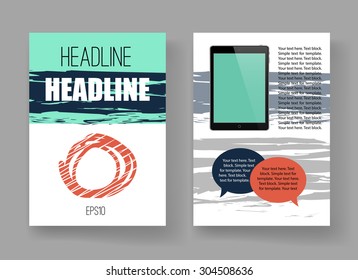 Vector brochure design template set.