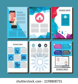 Vector brochure design templates collection