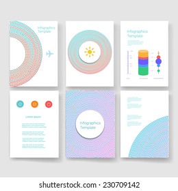 Vector brochure design templates collection.  Applications and Infographic Concept. Set of Flyer, Brochure Design Templates.