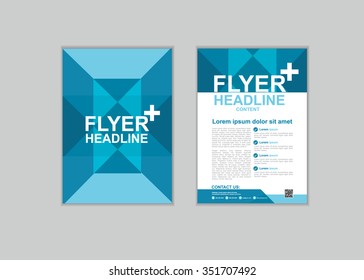 Vector Brochure Fl yer design Layout template in A 4 size set 8