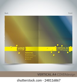 Vector brochure, flyer, cover design template. Can be used as concept for your graphic design. Proportionally for A4 size