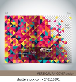 Vector brochure, flyer, cover design template. Can be used as concept for your graphic design. Proportionally for A4 size