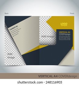 Vector brochure, flyer, cover design template. Can be used as concept for your graphic design. Proportionally for A4 size