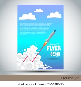 Vector brochure, flyer, cover design template. Can be used as concept for your graphic design. Proportionally for A4 size