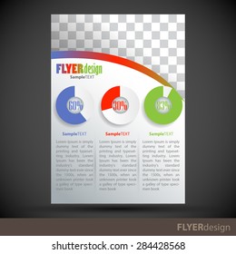 Vector brochure, flyer, cover design template. Can be used as concept for your graphic design. Proportionally for A4 size