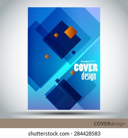 Vector brochure, flyer, cover design template. Can be used as concept for your graphic design. Proportionally for A4 size