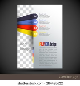 Vector brochure, flyer, cover design template. Can be used as concept for your graphic design. Proportionally for A4 size