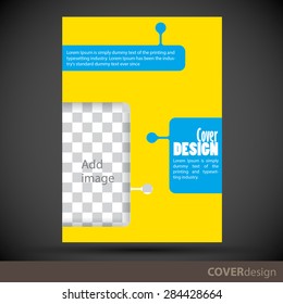 Vector brochure, flyer, cover design template. Can be used as concept for your graphic design. Proportionally for A4 size