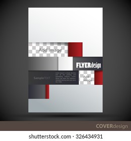 Vector brochure, flyer, cover design template. Can be used as concept for your graphic design. Proportionally for A4 size