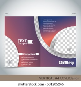 Vector brochure, flyer, cover design template. Can be used as concept for your graphic design. Proportionally for A4 size
