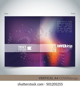 Vector brochure, flyer, cover design template. Can be used as concept for your graphic design. Proportionally for A4 size