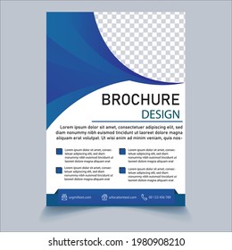 Diseño del folleto del folleto del vector, Informe anual, Revista, póster, Presentación corporativa, Cartera, Volante, infografía, diseño de diseño moderno y creativo tamaño A4, Delante y posterior, Fácil de usar y editar.