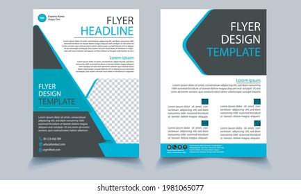 Vector Brochure Flyer design, Annual Report, Magazine, Poster, Corporate Presentation, Portfolio, Flyer, infographic, layout modern and creative design size A4, Front and back, Easy to use and edit.
