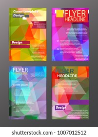 Vector Brochure Flyer Design Layout Templates. Abstract