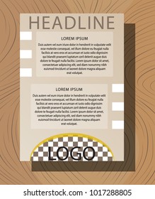 Vector Brochure Flyer design Layout template, size A4, Front page and back page, infographics. Easy to use and edit.