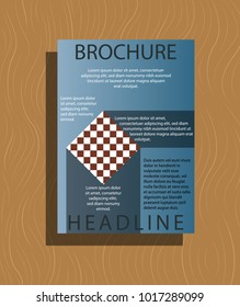 Vector Brochure Flyer design Layout template, size A4, Front page and back page, infographics. Easy to use and edit.