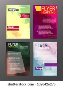 Vector Brochure Flyer Design Layout Templates. Abstract