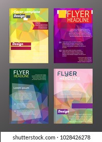 Vector Brochure Flyer Design Layout Templates. Abstract