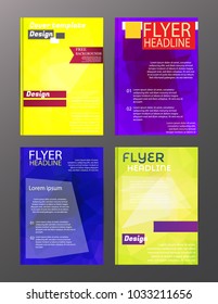 Vector Brochure Flyer Design Layout Templates. Abstract