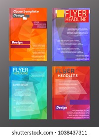 Vector Brochure Flyer Design Layout Templates. Abstract