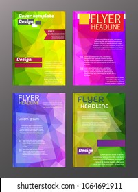 Vector Brochure Flyer Design Layout Templates. Abstract