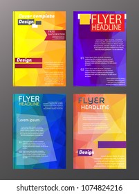 Vector Brochure Flyer Design Layout Templates. Abstract