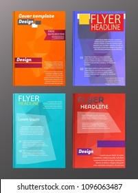Vector Brochure Flyer Design Layout Templates. Abstract