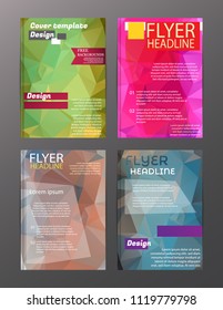 Vector Brochure Flyer Design Layout Templates. Abstract
