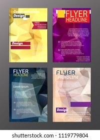 Vector Brochure Flyer Design Layout Templates. Abstract