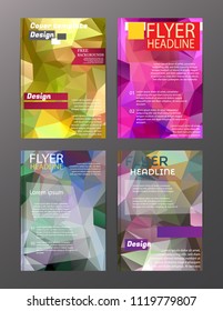 Vector Brochure Flyer Design Layout Templates. Abstract