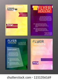 Vector Brochure Flyer Design Layout Templates. Abstract