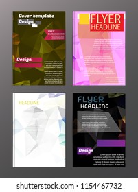Vector Brochure Flyer Design Layout Templates. Abstract