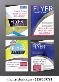 Vector Brochure Flyer Design Layout Templates. Abstract