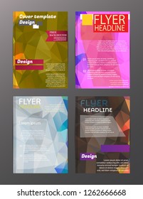 Vector Brochure Flyer Design Layout Templates. Abstract
