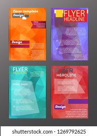 Vector Brochure Flyer Design Layout Templates. Abstract