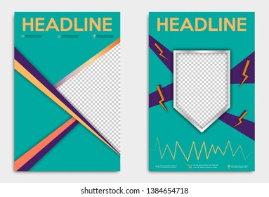 Vector Brochure Flyer design Layout template, size A4, Front page and back page, infographics. Easy to use and edit.