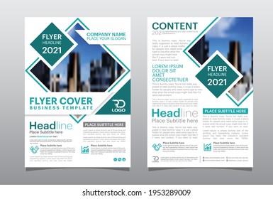 Vector Brochure Flyer design Layout template, size A4, Front page and back page, infographics.