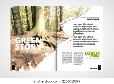 Vector Broschüren Flyer Design-Layout-Vorlage, für Druck oder eBook. Grüne Energie und Ökokonzept.