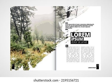 Vector brochure flyer design layout template, use for printing or e-book. Green energy and eco concept.