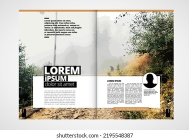 Vector brochure flyer design layout template, use for printing or e-book. Green energy and eco concept.