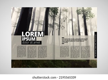 Vector brochure flyer design layout template, use for printing or e-book. Green energy and eco concept.