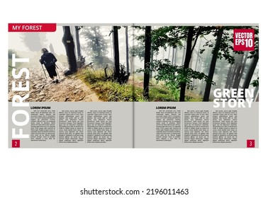 Vector brochure flyer design layout template, use for printing or e-book. Green energy and eco concept.