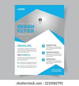 Vector Brochure Flyer design Layout template, size A4, Front page and back page, infographics. Easy to use and edit.