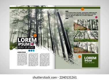 Plantilla de diseño del folleto del folleto del vector, utilizada para imprimir o para el libro electrónico. Energía verde y concepto ecológico.