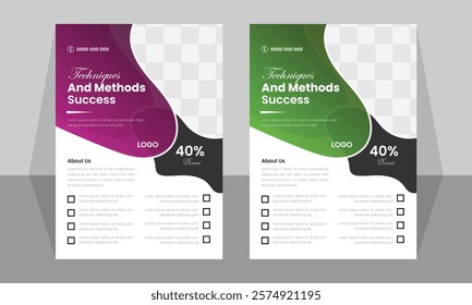 Vector Brochure Flyer design Layout template set