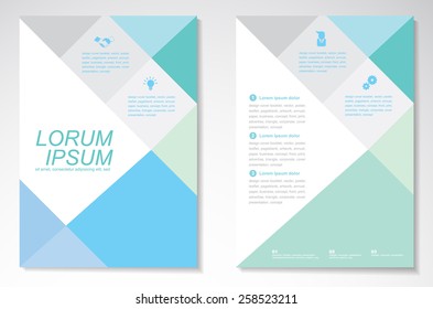 Vector Brochure Flyer design Layout template, infographics pastel design