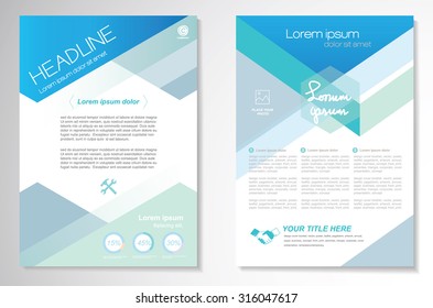 Vector Brochure Flyer design Layout template, size A4, Front page and back page, infographics. Easy to use and edit.