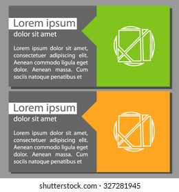Vector Brochure Flyer design Layout template. Front page and back page, infographic. Can be use for website or company promotion. Green abstract background, simple presentation. Easy to use and edit